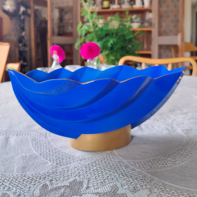  Pliss oval skål ur Nobelservisen från Rörstrand