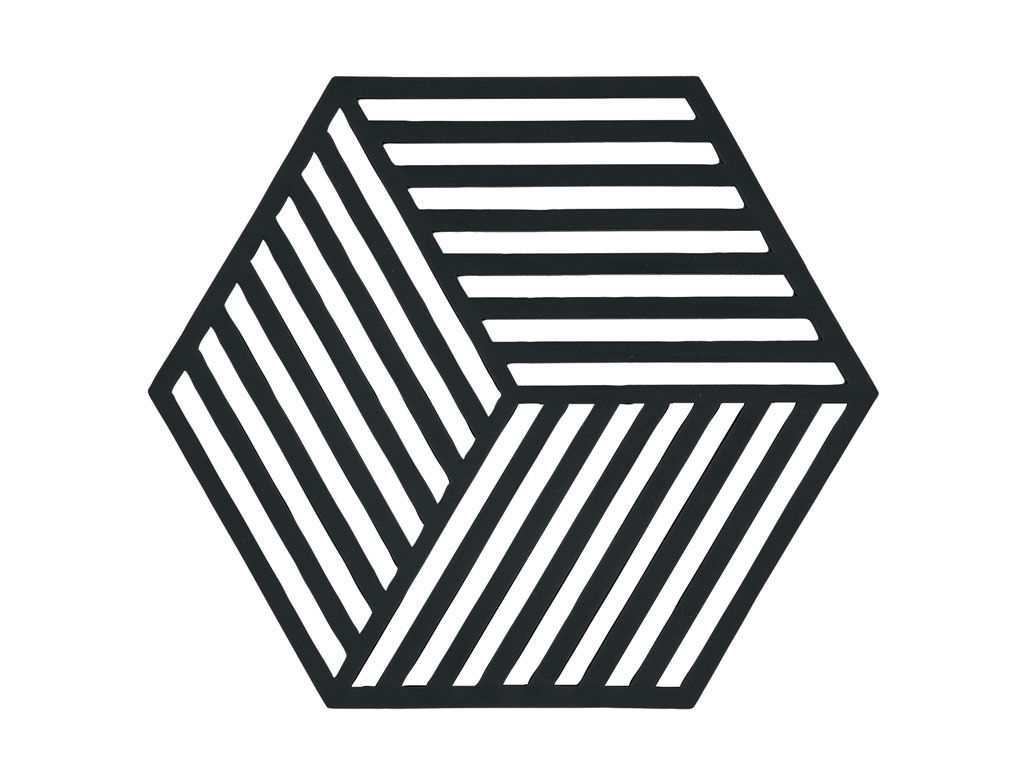 Zone Denmark Hexagon Grytunderlägg 16 x 14 x 0,9 cm Black