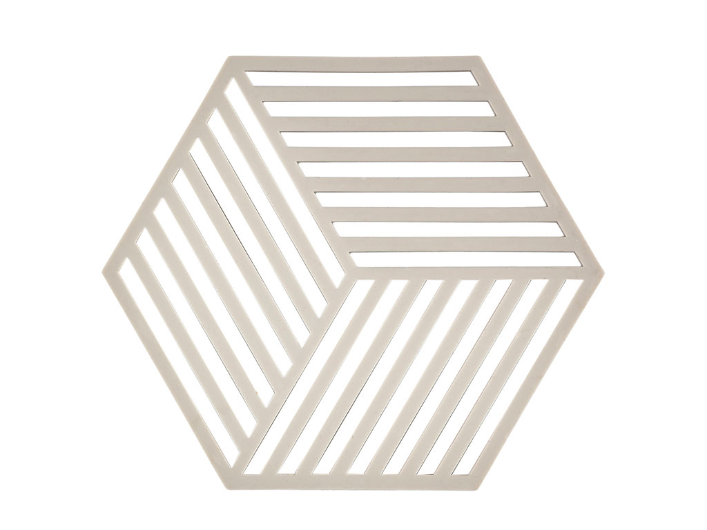Zone Denmark Hexagon Grytunderlägg 16 x 14 x 0,9 cm Warm Grey