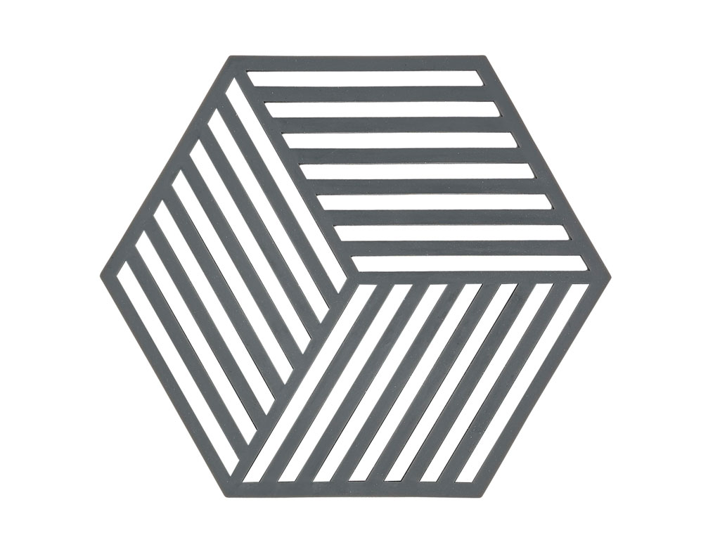Zone Denmark Hexagon Grytunderlägg 16 x 14 x 0,9 cm Cool Grey