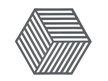 Zone Denmark Hexagon Grytunderlägg 16 x 14 x 0,9 cm Cool Grey