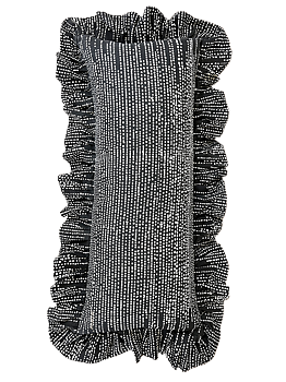 Volangkudde Mini Dot svart/natur 35x85