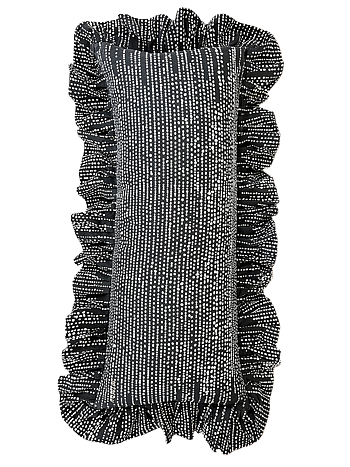 Volangkudde Mini Dot svart/natur 35x85