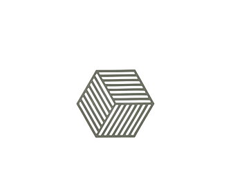 Zone Denmark Hexagon Grytunderlägg 16 x 14 x 0,9 cm Olive green
