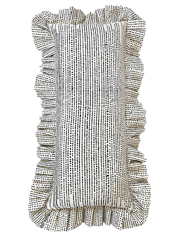 Volangkudde Mini Dot natur/svart 35x85