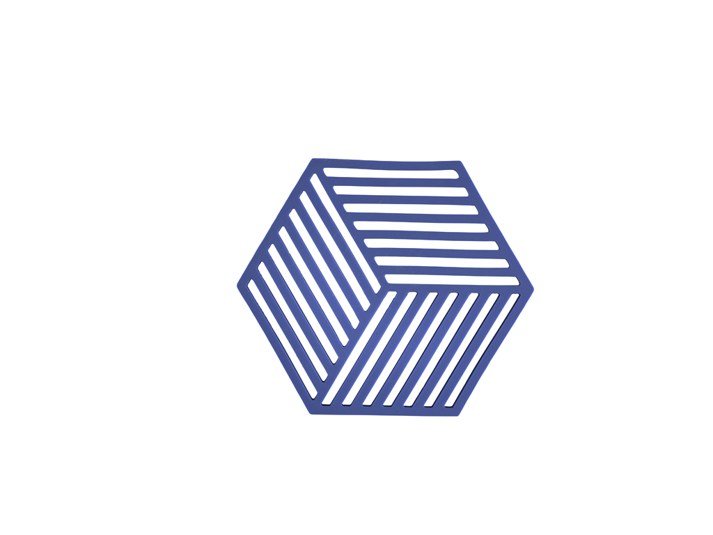 Zone Denmark Hexagon Grytunderlägg 16 x 14 x 0,9 cm Indigo