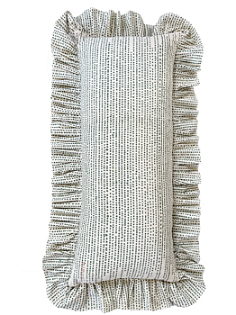 Volangkudde Mini Dot natur/grön 35x85