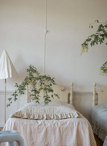 Volangkudde Mini Dot natur/grön 35x85