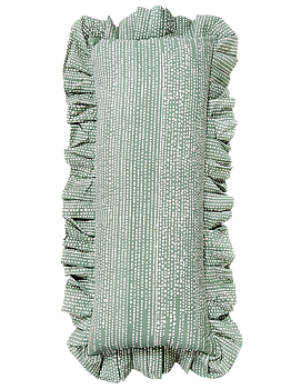 Volangkudde Mini Dot grön/natur 35x85