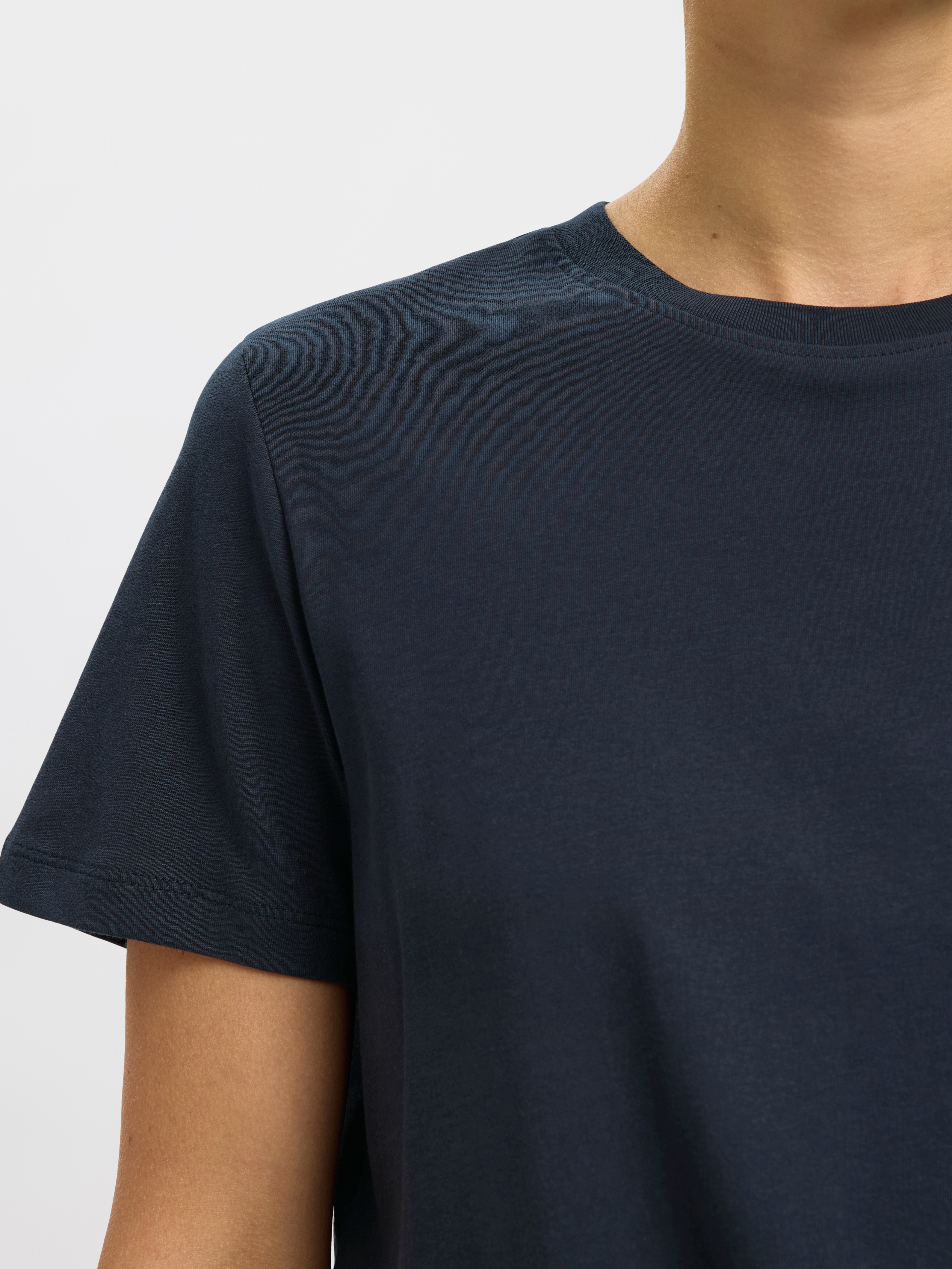 SLFMYESSENTIAL SS O-NECK TEE NOOS Dark Sapphire - 6