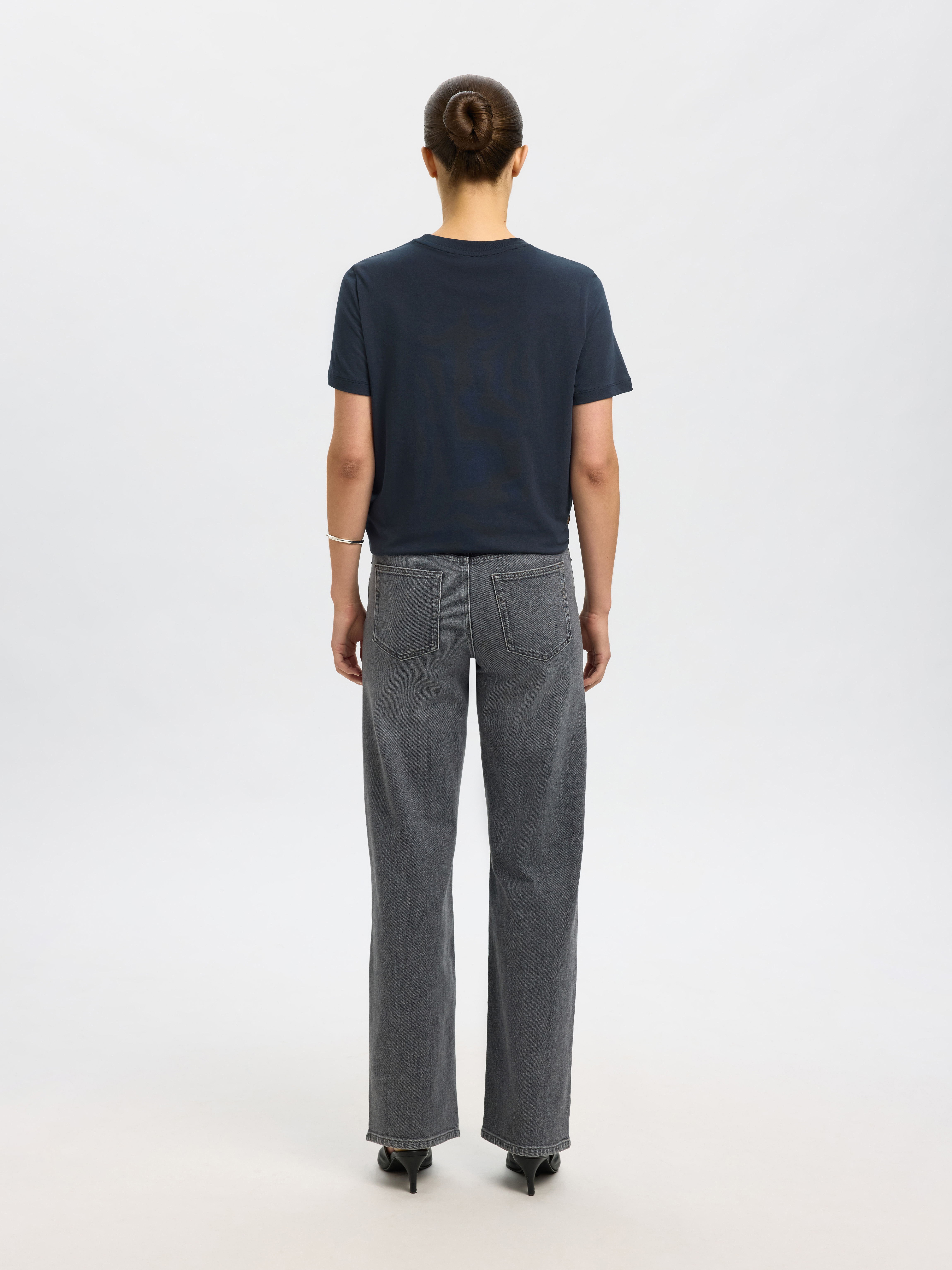 SLFMYESSENTIAL SS O-NECK TEE NOOS Dark Sapphire - 4