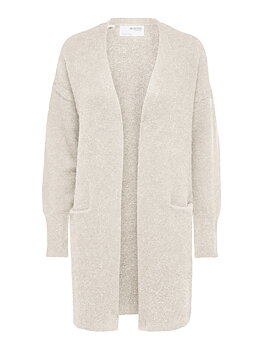 SLFLULU NEW LS KNIT LONG CARDIGAN B NOOS Birch MELANGE