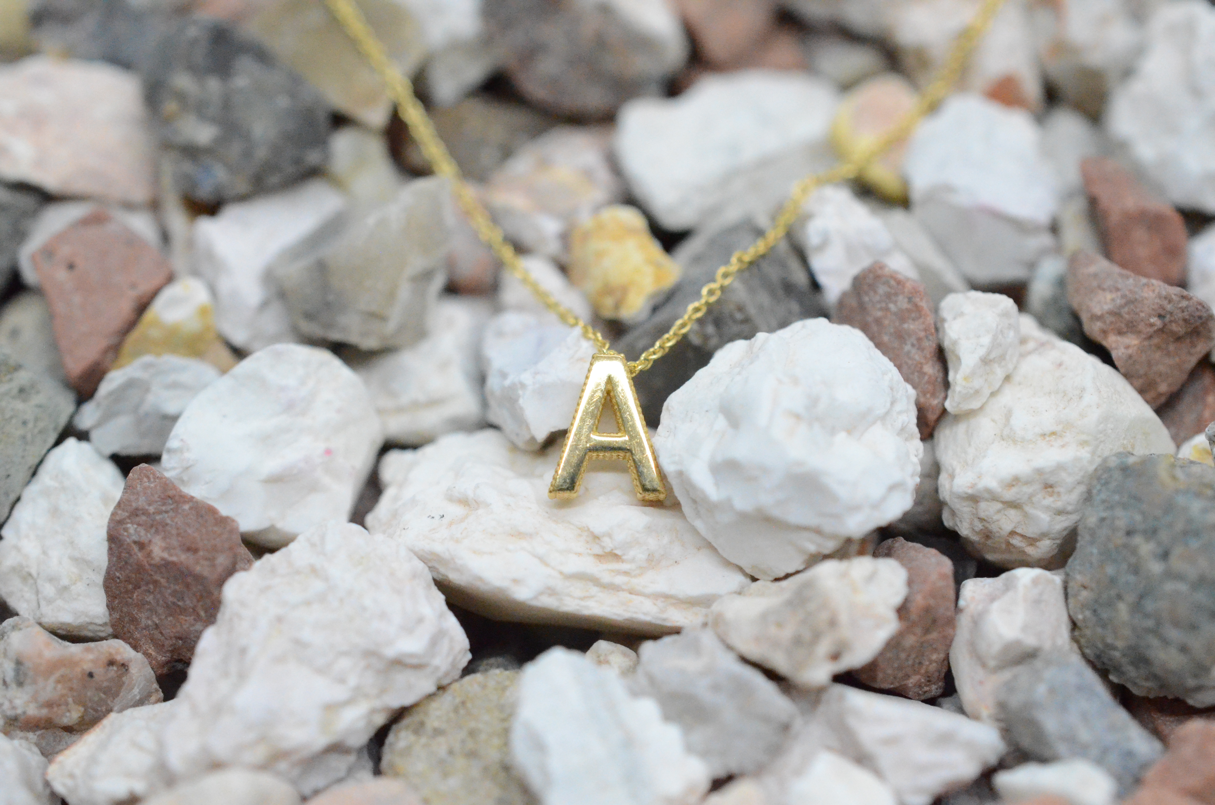 18k Necklace with the letter "A"