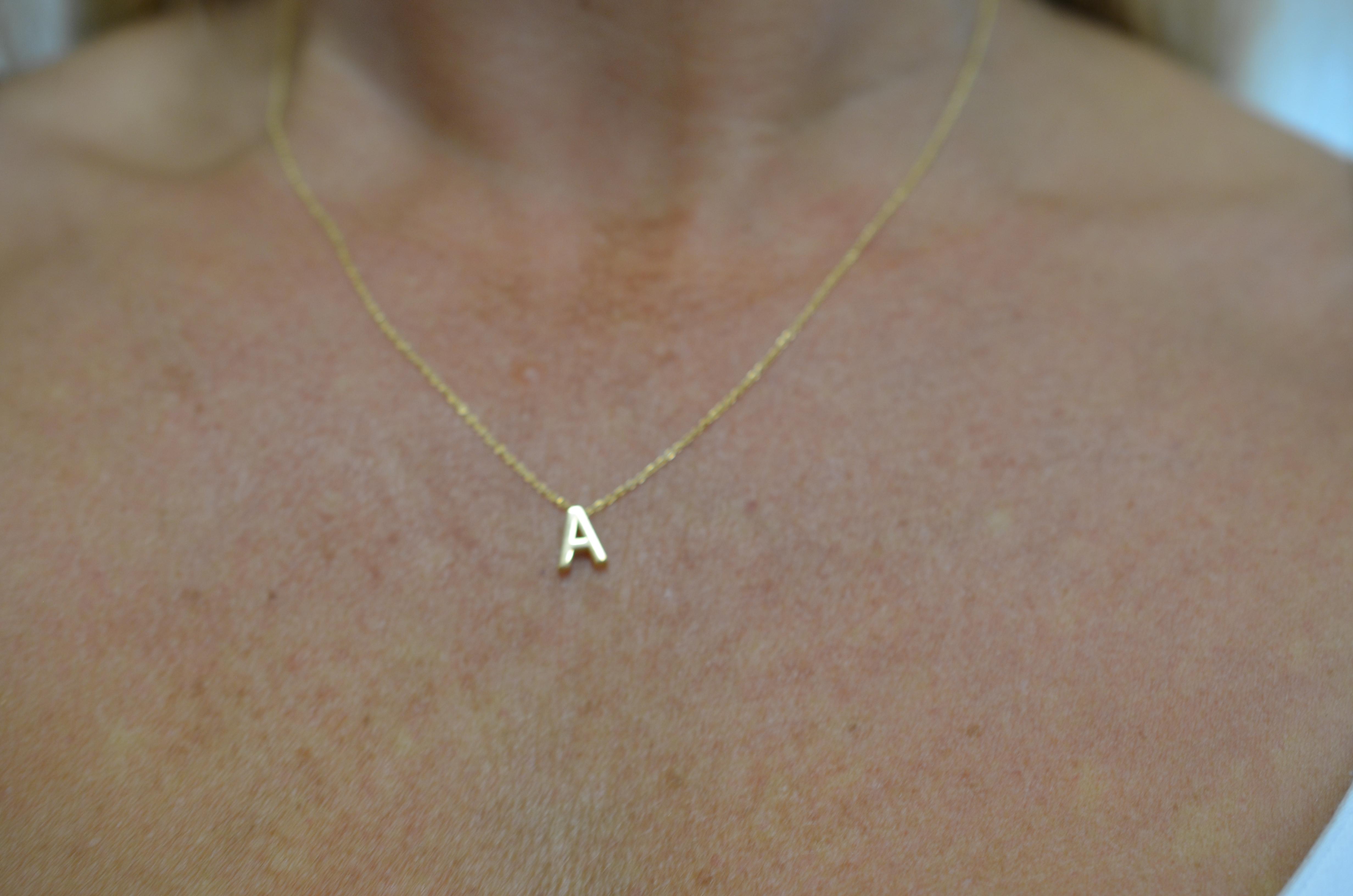 18k Halsband med bokstaven "A" - 3