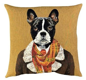 Boston terrier med halsduk