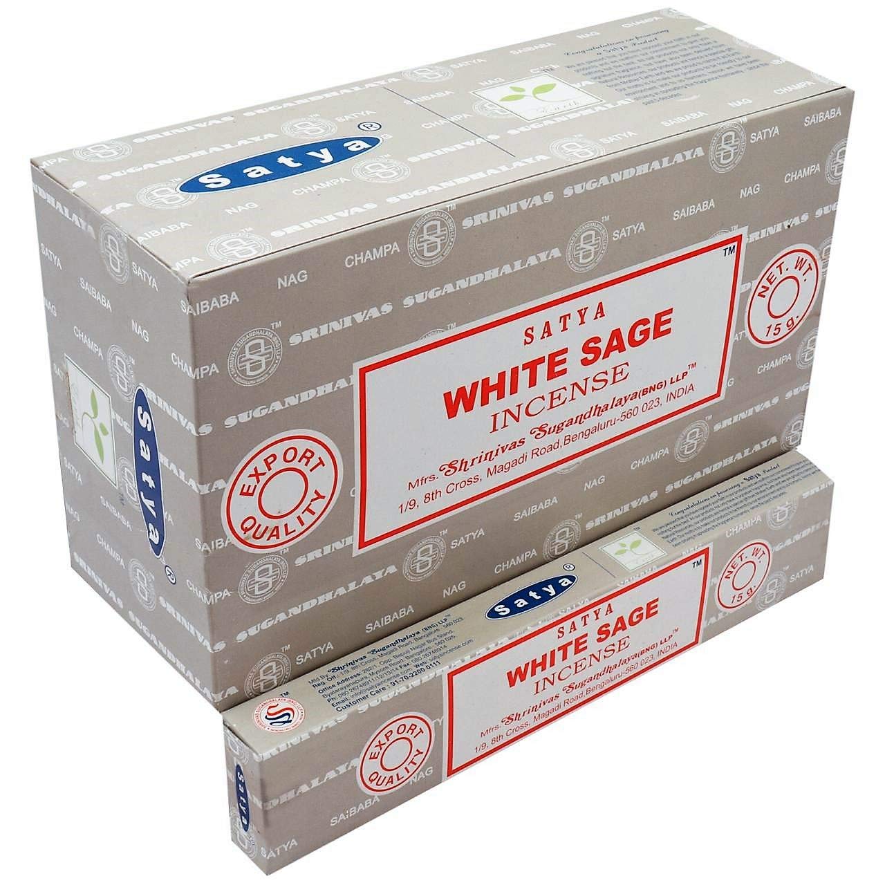  Satya Rökelse - White Sage ( Vit salvia)   -  12st paket
