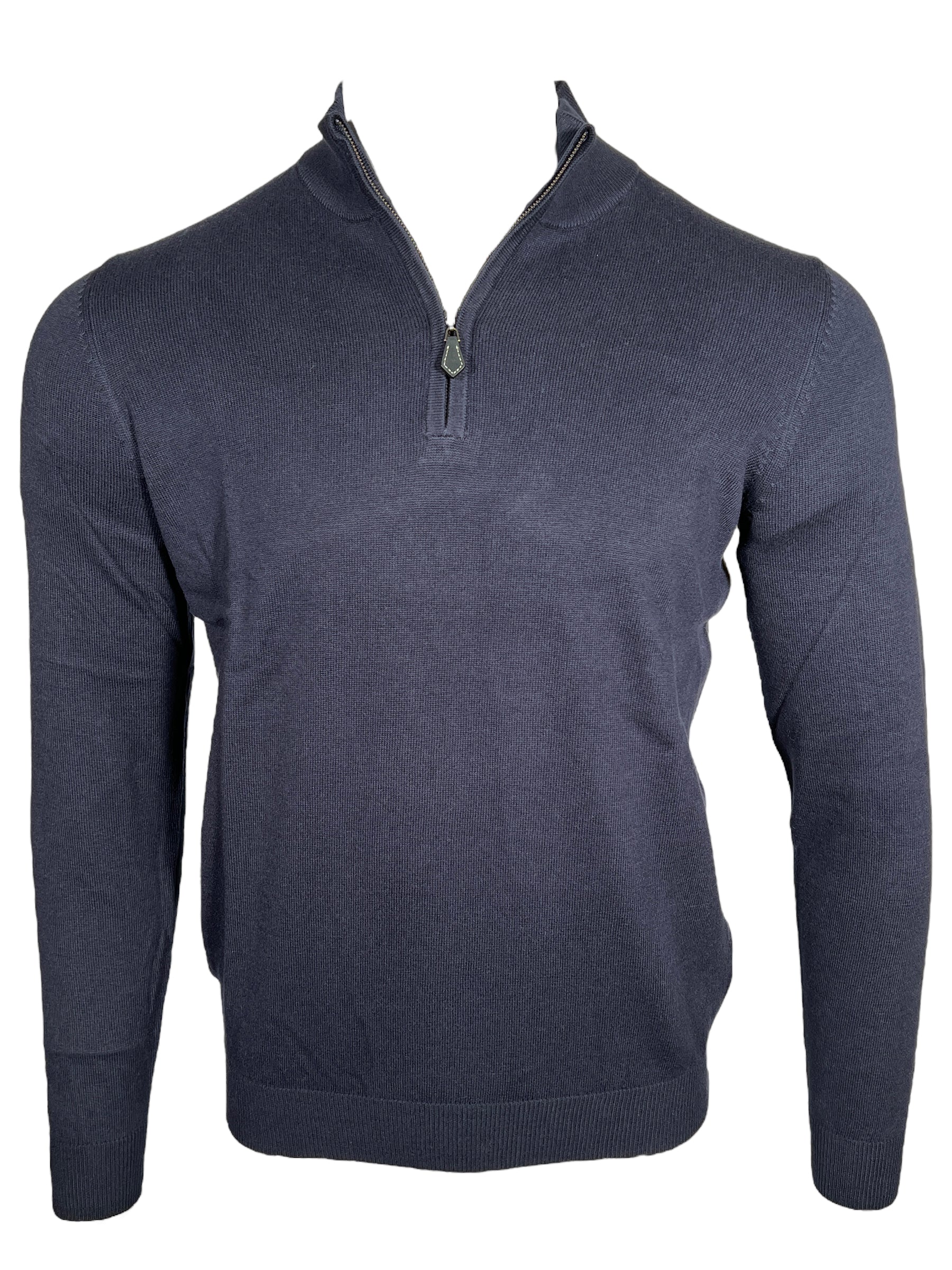 ZIP SWEATER Navy storlek S. från Alan Paine