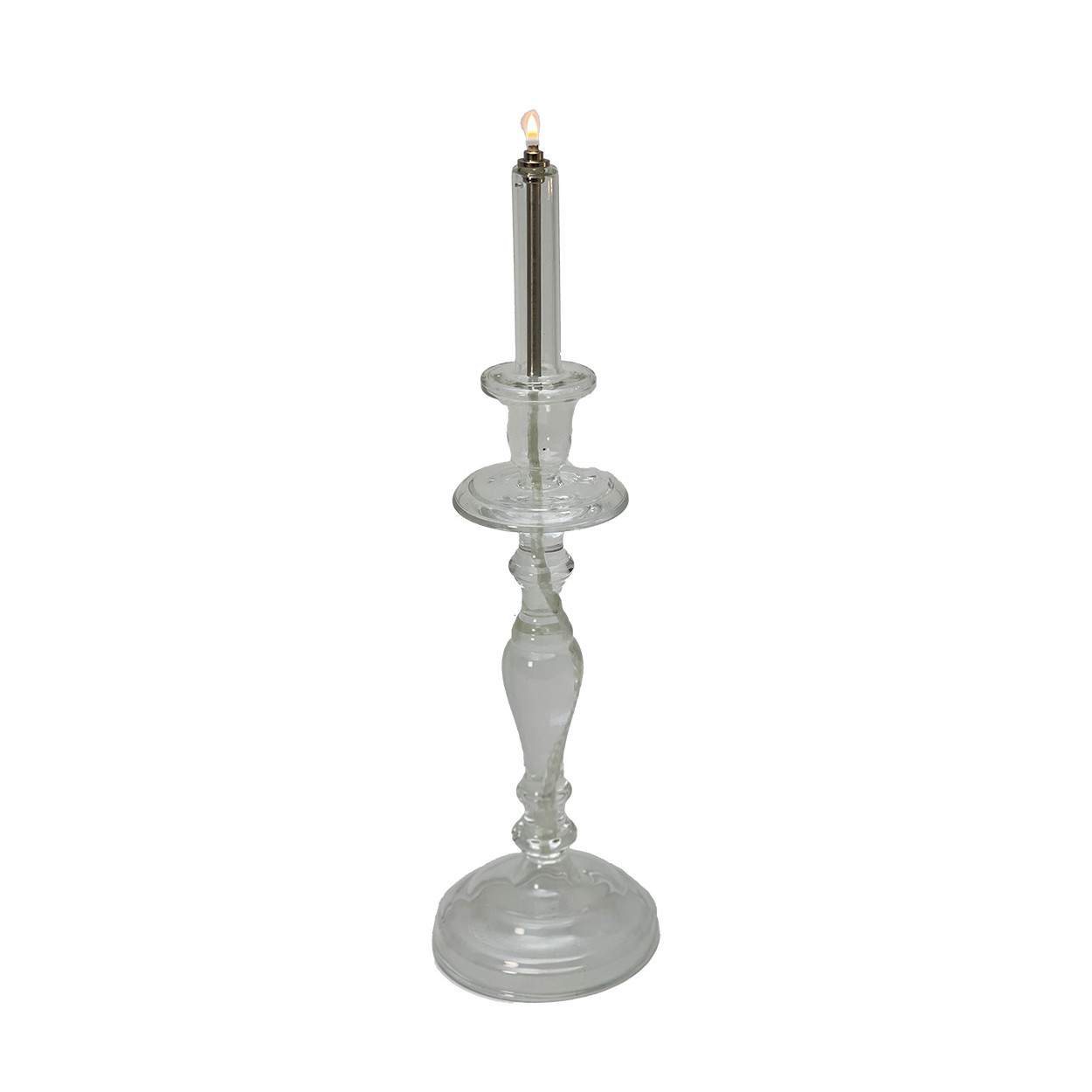 Oljelampa - Ljusstake - Glas - Klar - 40 cm - 4
