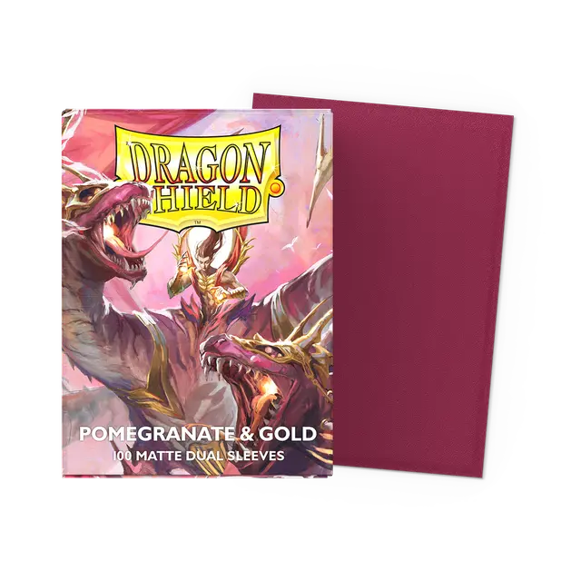 Dragon Shield: Pomegranate & Gold - Matte Dual Sleeves
