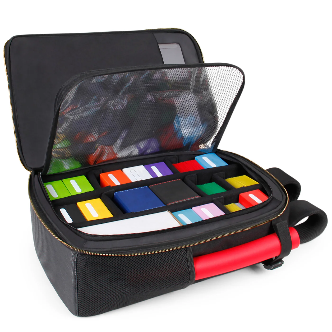ENHANCE: MTG Backpack for Deck Boxes, Sleeved Cards, Playmat (Black)