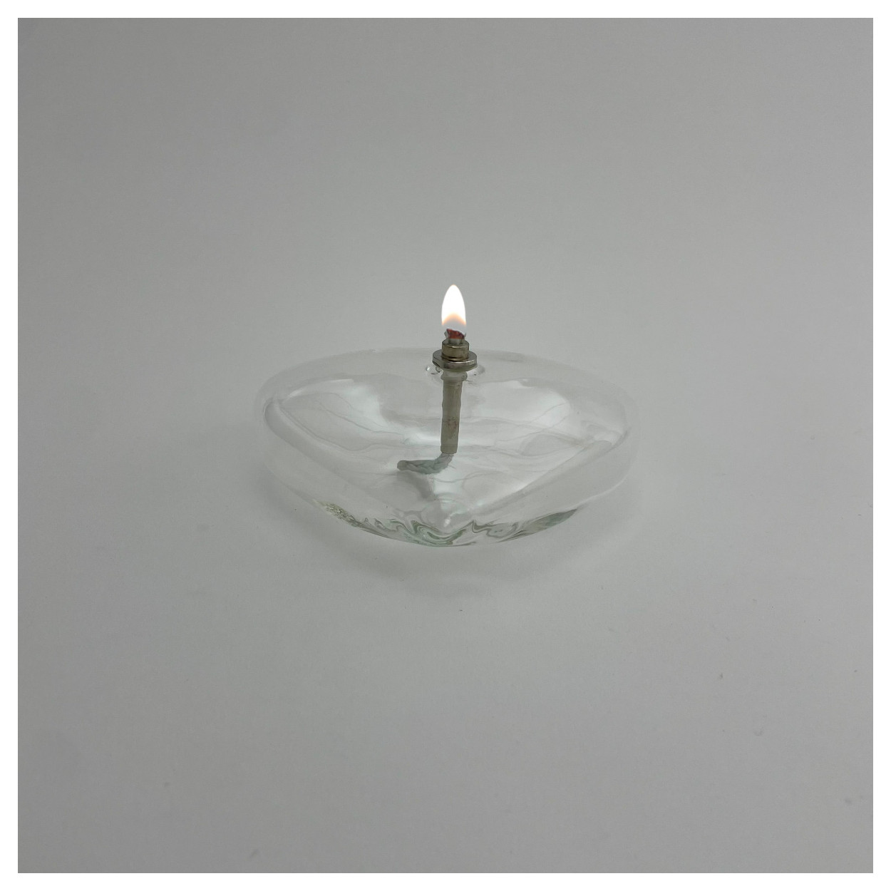Oljelampa - Ljusstake - Glas - Klar - Hjärta - 14x12,3 cm  - 4