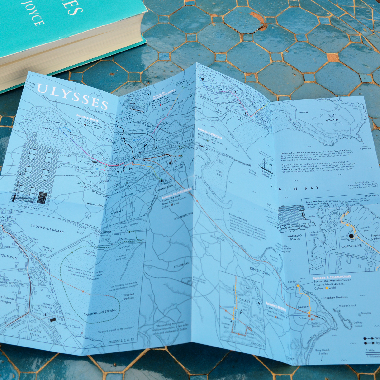 Literary Maps : James Joyce Ulysses - Litterär karta för din läsning!  - 5