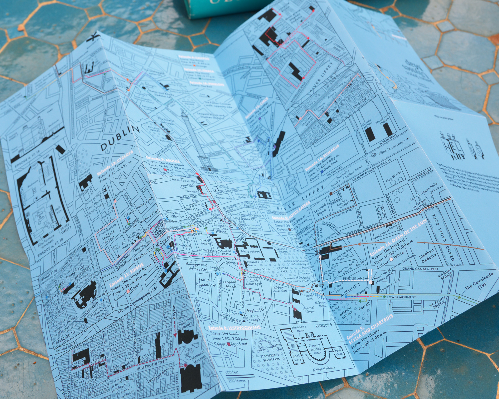 Literary Maps : James Joyce Ulysses - Litterär karta för din läsning!  - 4
