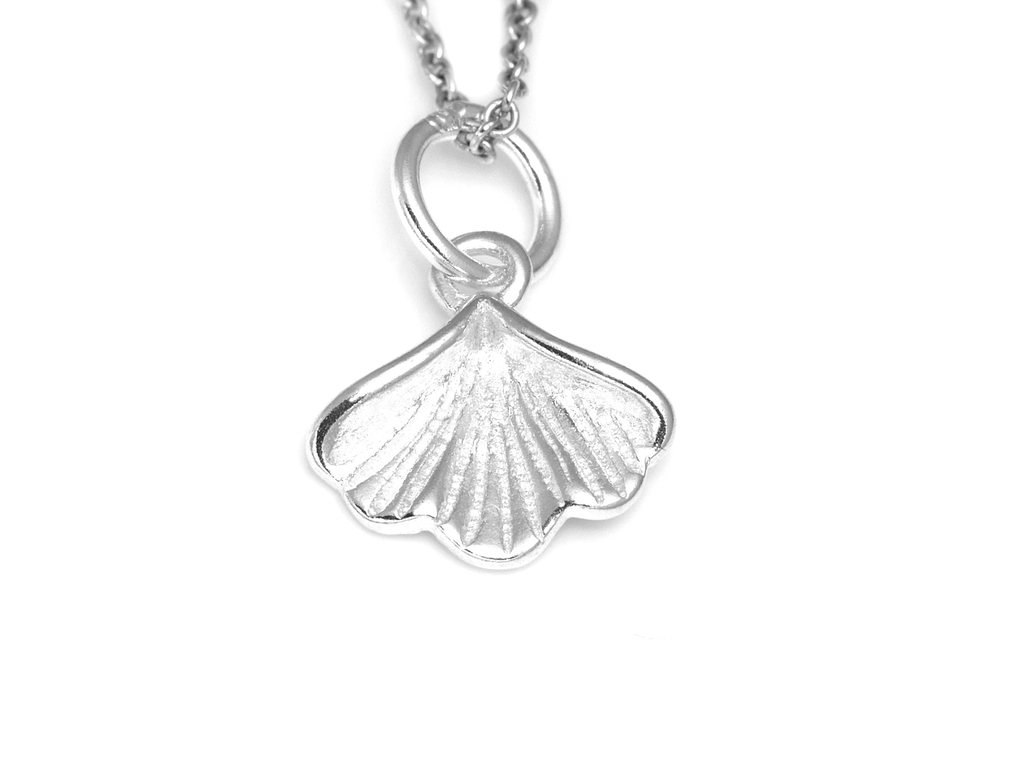 Ginkgo Biloba Halsband i Äkta 925 Silver, Blad Hänge, Natur Smycke - 2