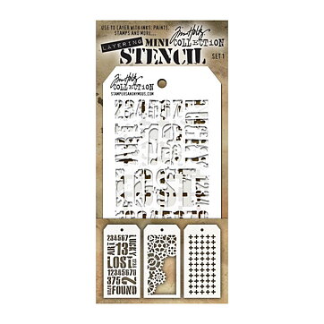 Tim Holtz Layering  Mini Stencil - Set 1