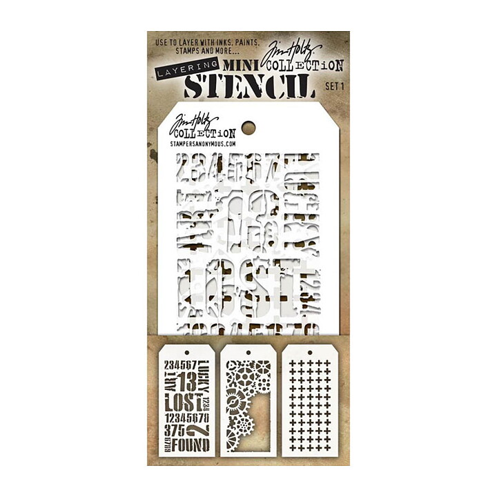 Tim Holtz Layering  Mini Stencil - Set 1