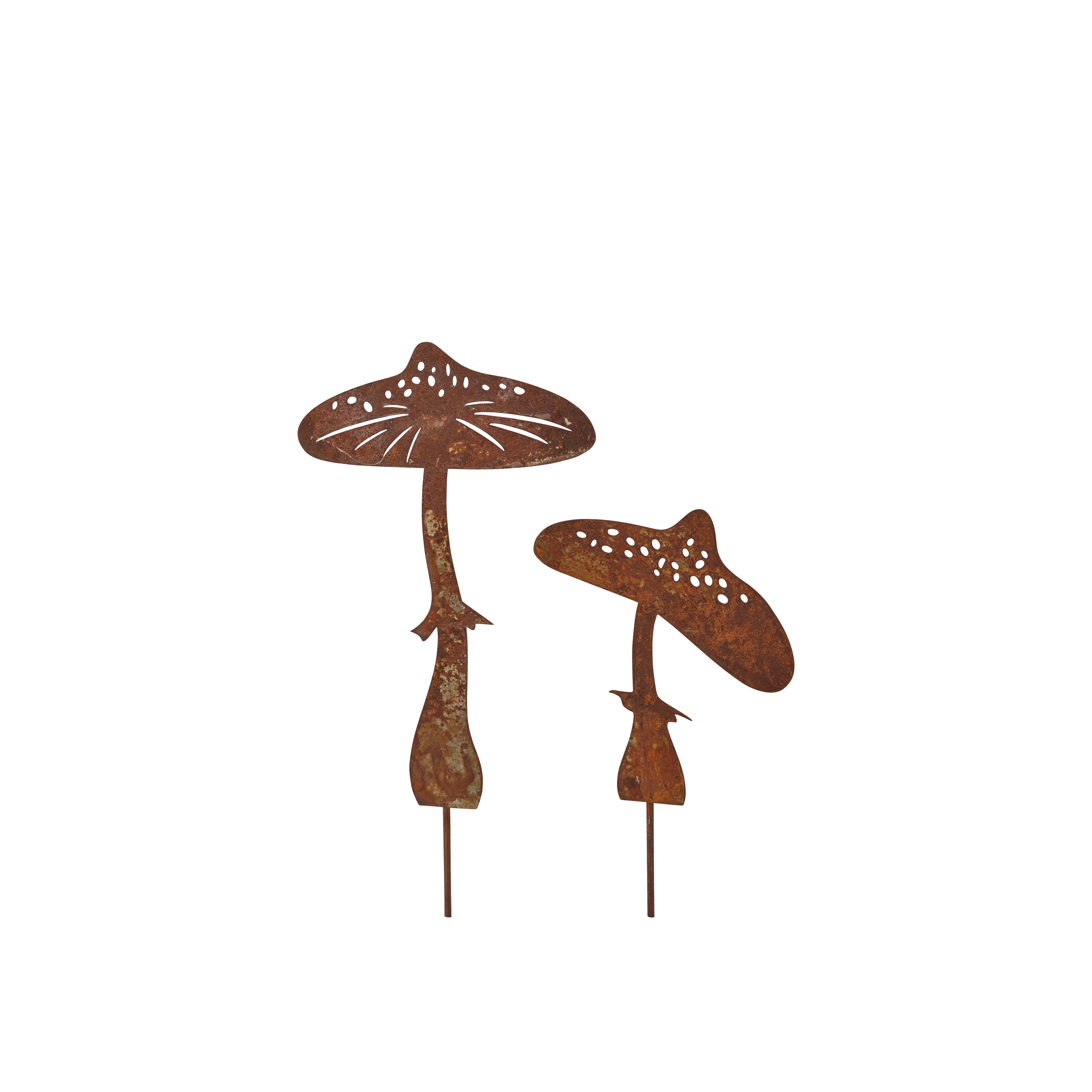 Svampar på pinne - Sticks - Blomstick - Rost - 2-pack - 2