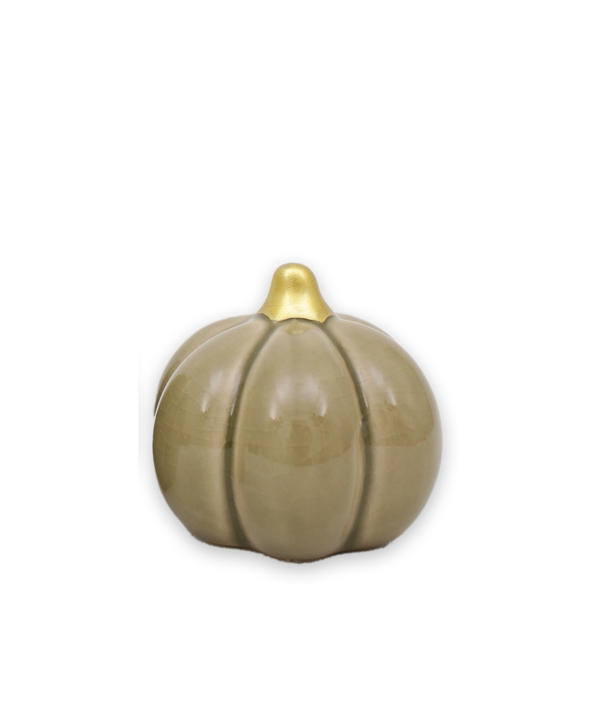 Pumpa sage mellan rund 7,5*6,5 cm keramik