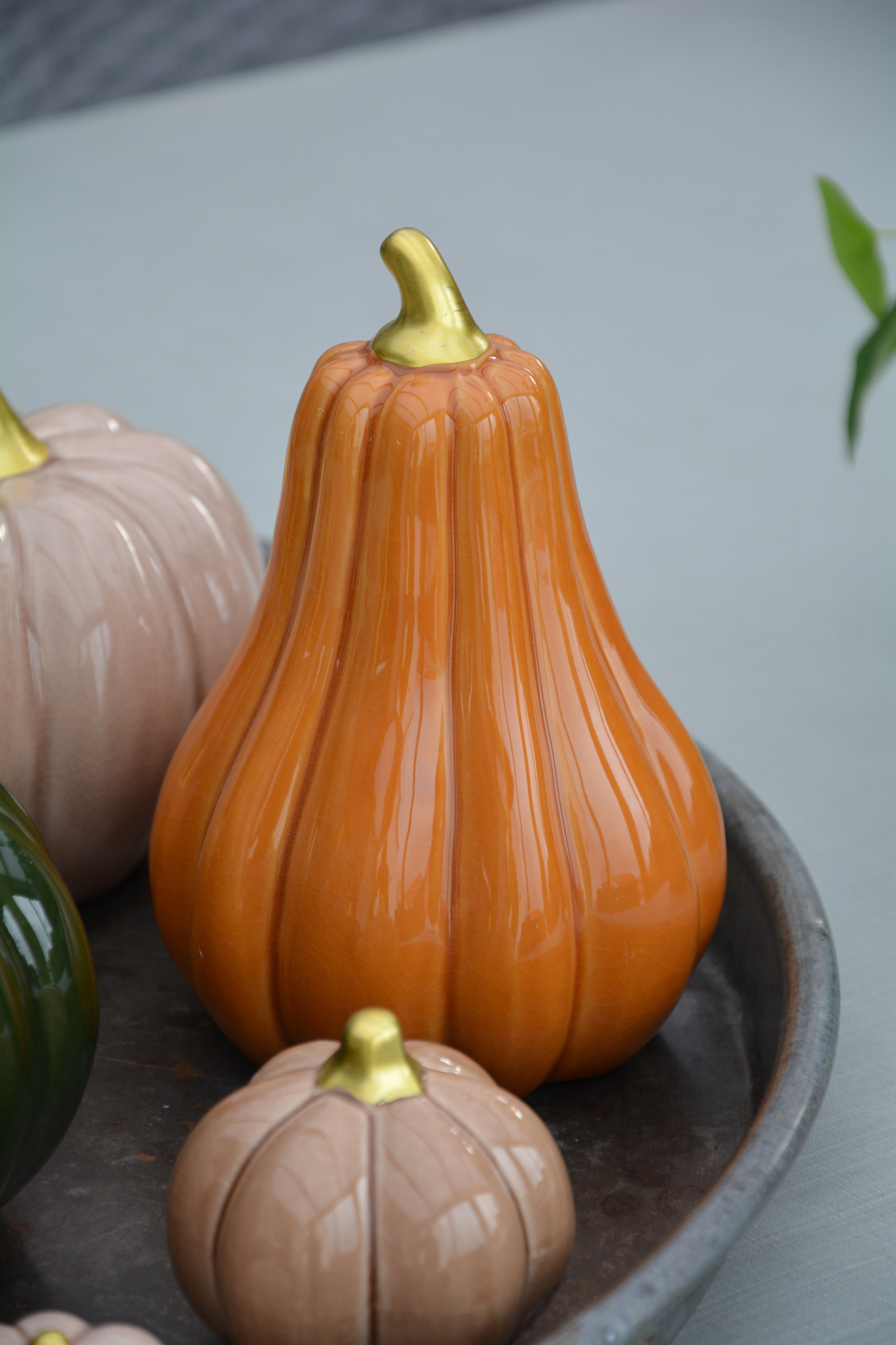 Pumpa ockra XL hög 17,5 cm keramik