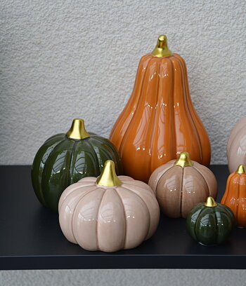 Pumpa ockra XL hög 17,5 cm keramik
