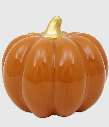 Pumpa ockra XL rund 14 cm keramik