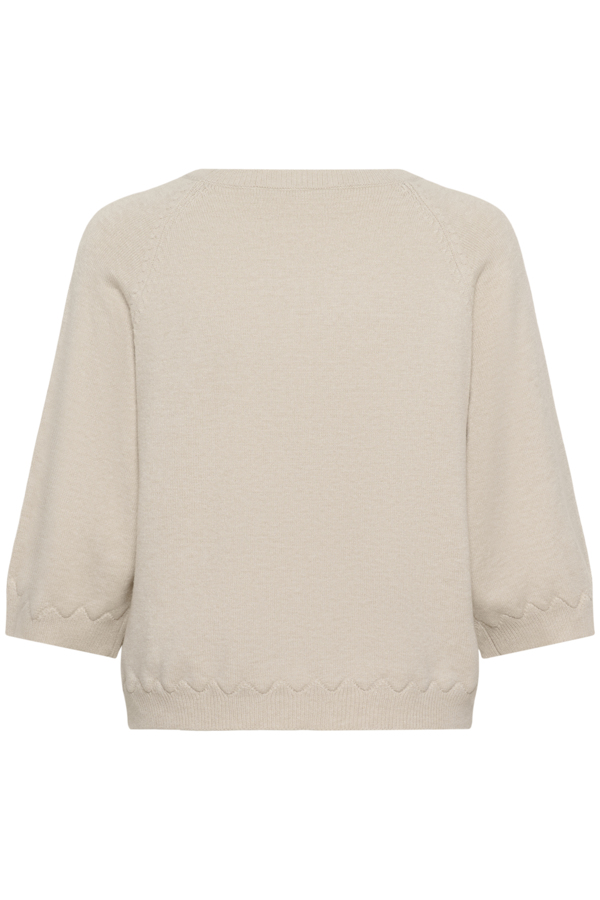CRDELA 3/4 SLEEVE PULLOVER - OAT MELANGE - CREAM - 3