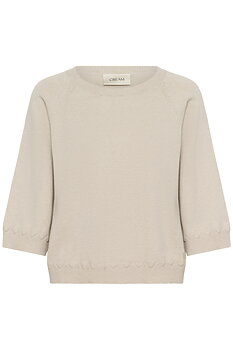 CRDELA 3/4 SLEEVE PULLOVER - OAT MELANGE - CREAM