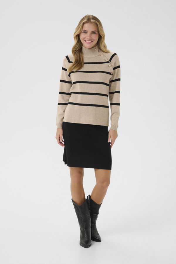 CRDELA BUTTON PULLOVER - COBBELSTONE MELA - CREAM - 3
