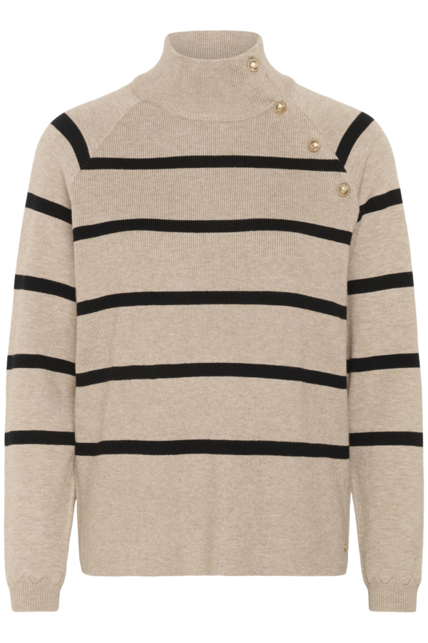 CRDELA BUTTON PULLOVER - COBBELSTONE MELA - CREAM - 4