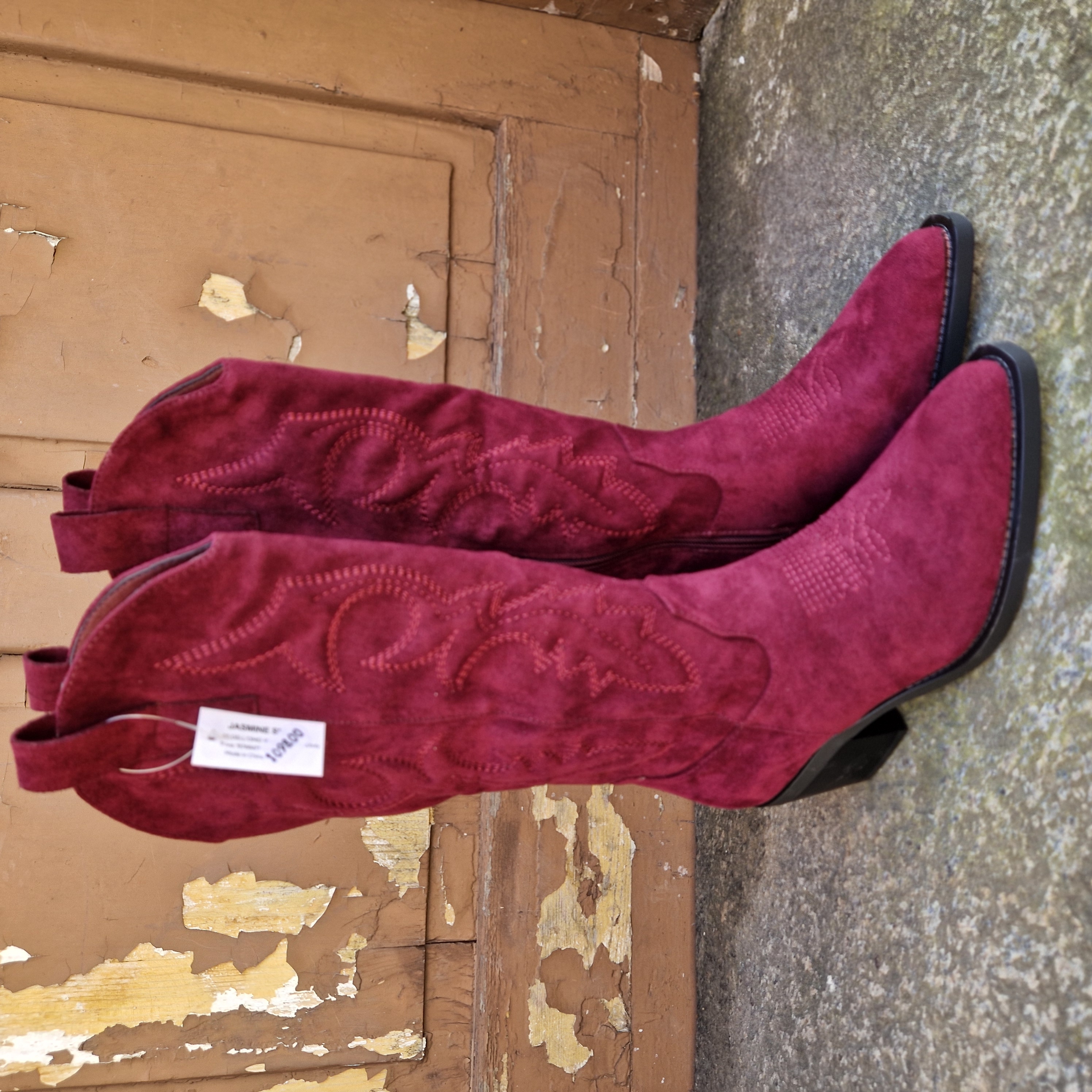 Cowboy boots vinröda