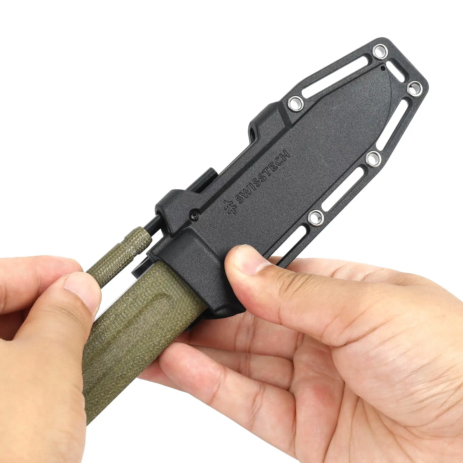 SwissTech - Stålkniv, fast blad - 3
