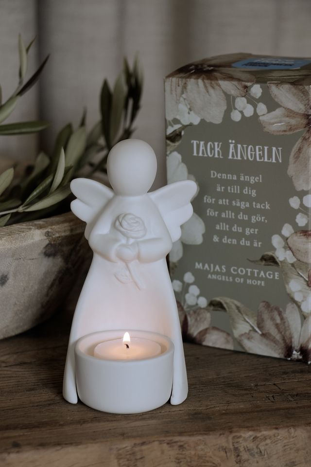  Tack Ängel för värmeljus inkl Gåvobox - Majas Cottage