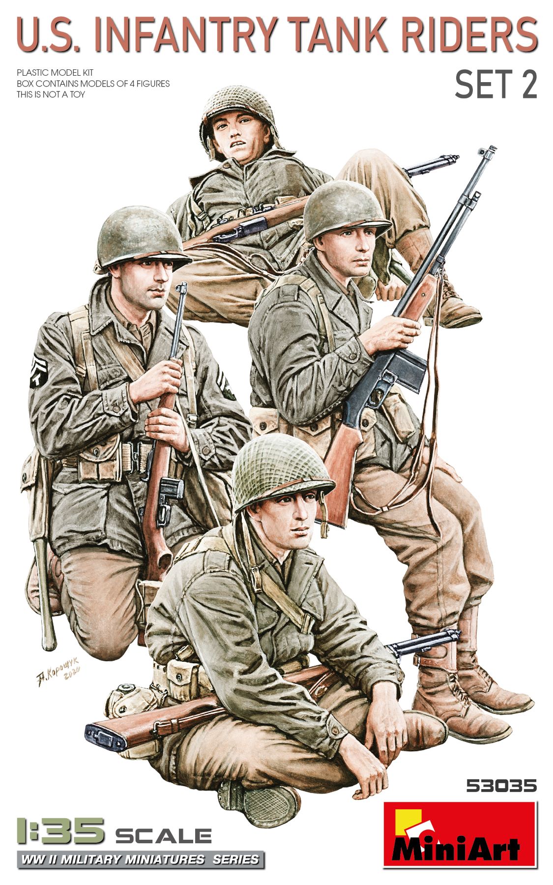 1/35 U.S. Infantry Tank Riders. Set 2