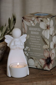 Värdefull Ängel för värmeljus inkl Gåvobox - Majas Cottage
