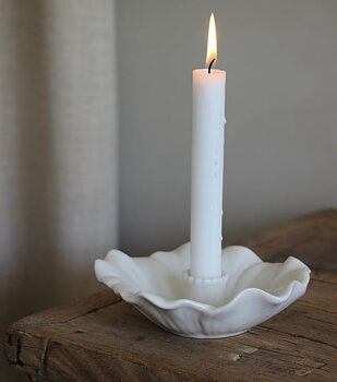 Blomstra Ljusstake - White - Majas Cottage