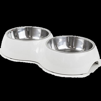 Selected by ZOO Double Food Bowl Solid, M, 350ml, 33x17,5x6cm - Various colors