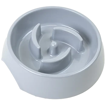 Selected by ZOO Food bowl Slow feed, L, 600ml, 20x5cm, Gray
