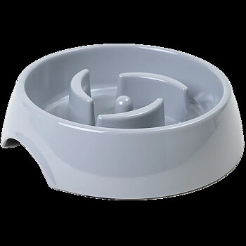 Selected by ZOO Food bowl Slow feed, L, 600ml, 20x5cm, Gray