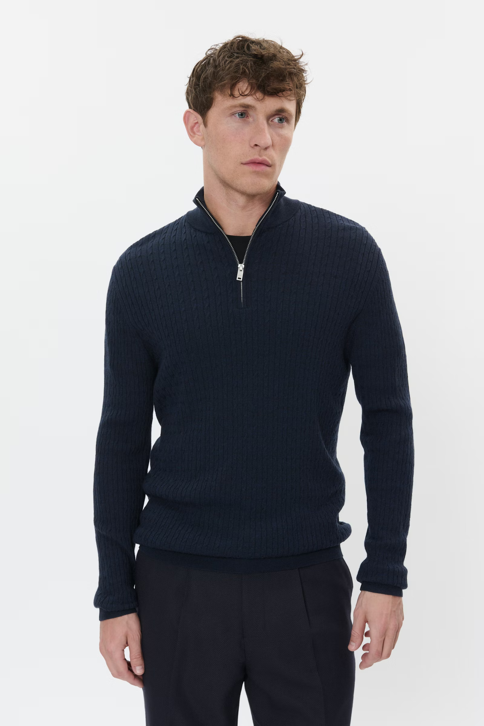 Matinique - Mason SZ Cable - Dark Navy Melange