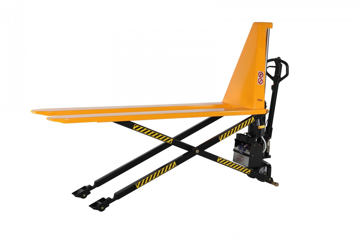 Batteridriven höglyftande Pallyftare / Maxlast: 1000 kg
